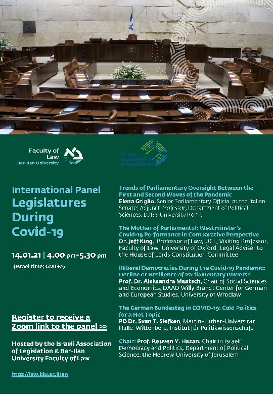 Internationales Panel zu “Legislatures During Covid-19”