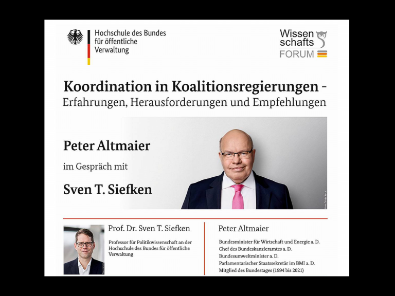 Coordinating Coalition Government – Peter Altmaier’s  perspective